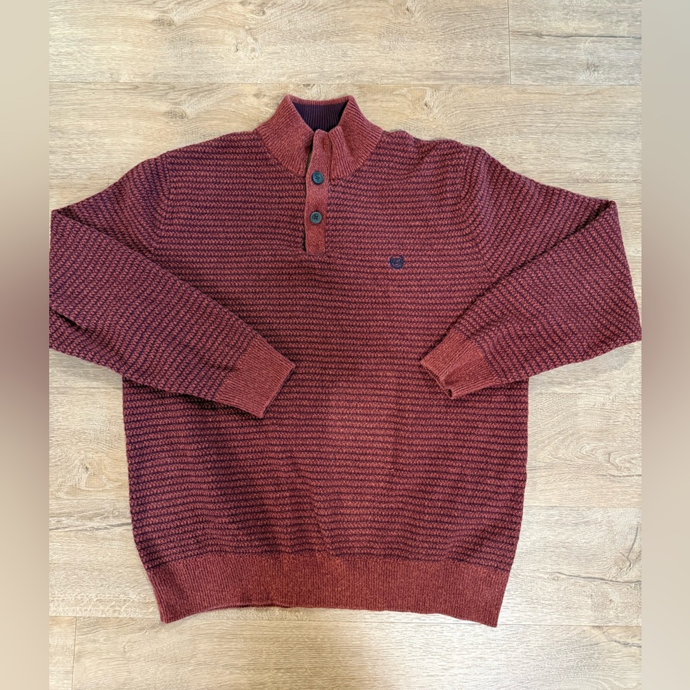 Chaps Maroon Turtleneck Sweater Classic Vibes